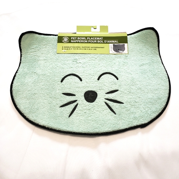 None Other - Cat pet bowl placemat cat food placemat absorbent pet placemat for cat